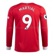Billige Manchester United 2021-22 Fotballdrakter Anthony Martial 9 Hjemmedraktsett Langermet..
